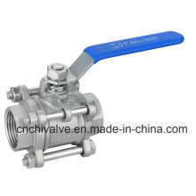 Lever Operated 1000wog Thread 3PC Ball Valve